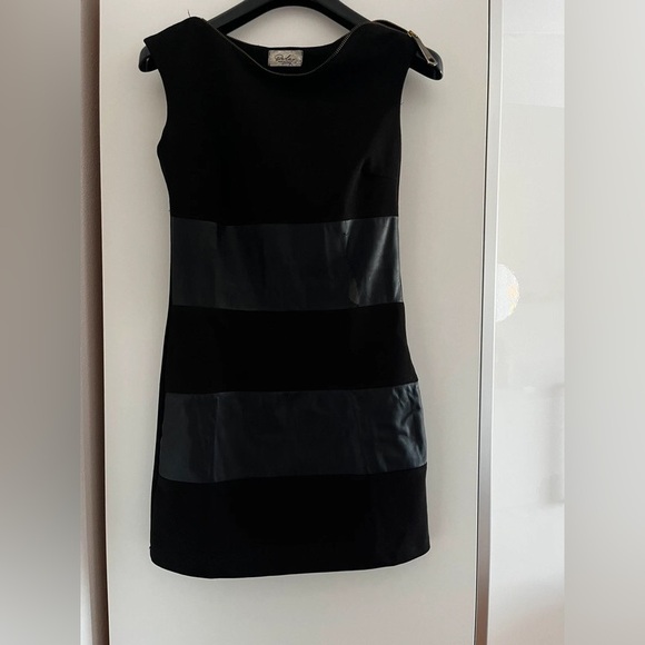 Else Black Sheath Mini Dress Sleeveless Crew Neck - Picture 1 of 6